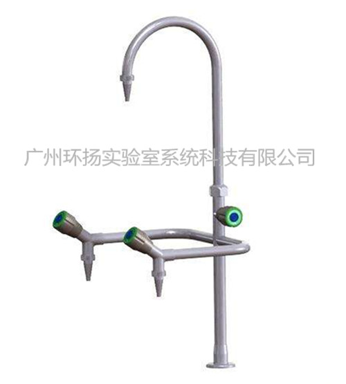 臺式不銹鋼三聯鵝頸水龍頭