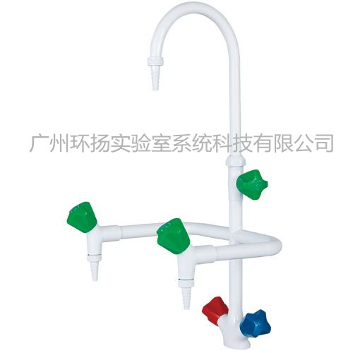臺式三聯冷熱鵝頸水龍頭